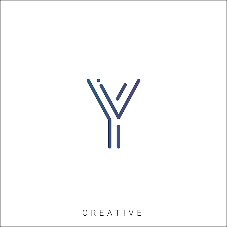 Vector el logotipo de y latter template vector colorful monogram symbol font logotipo de diseño moderno basado en el logotipo inicial
