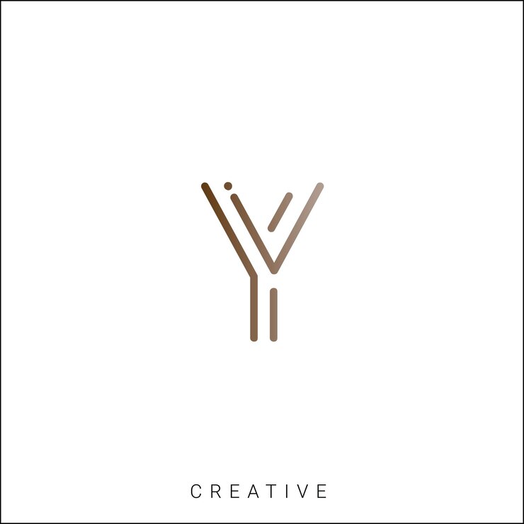 El logotipo de Y Latter Template Vector Colorful Monogram Symbol Font Logotipo de diseño moderno basado en el logotipo inicial