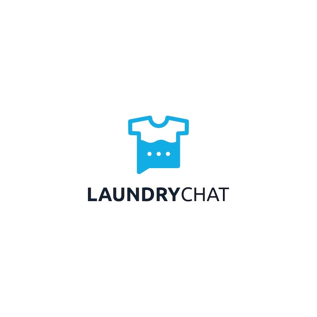 Vector logotipo de laundry chat