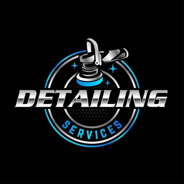 Logotipo Lavado de automóviles Servicio de automóviles Logotipo de reparación de automóviles Modelo de detalles de automóviles