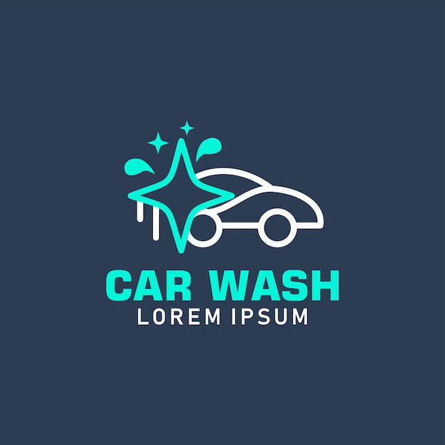logotipo de lavado de automóviles