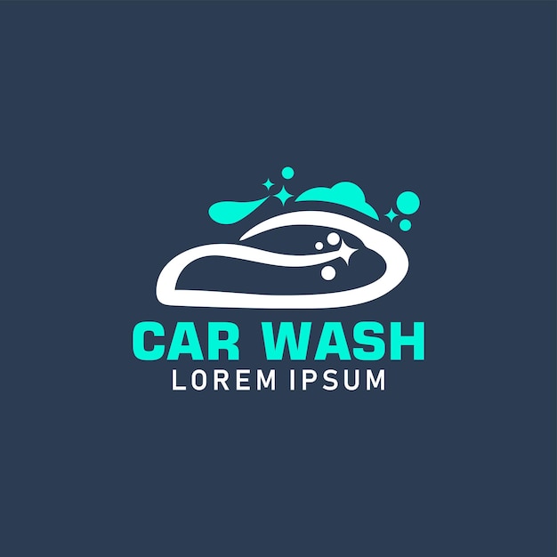 logotipo de lavado de automóviles
