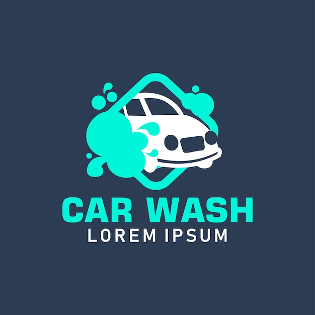logotipo de lavado de automóviles