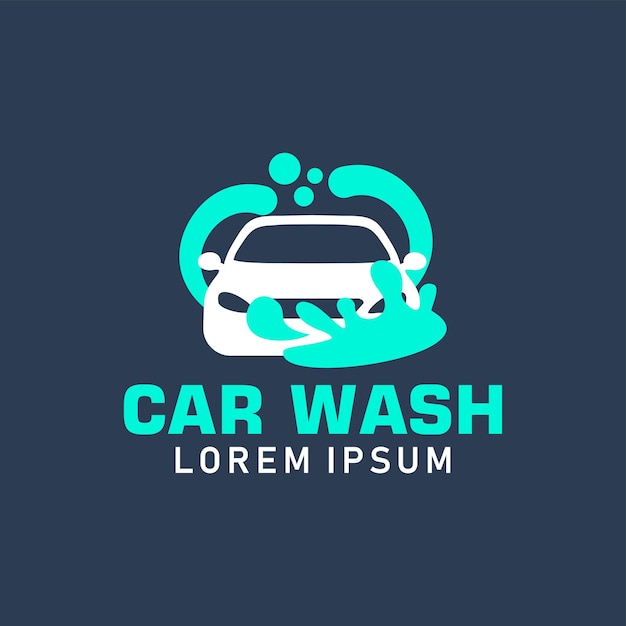 logotipo de lavado de automóviles