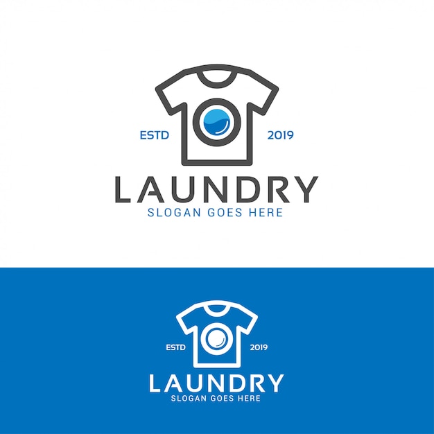 Logotipo de lavado de lavandería