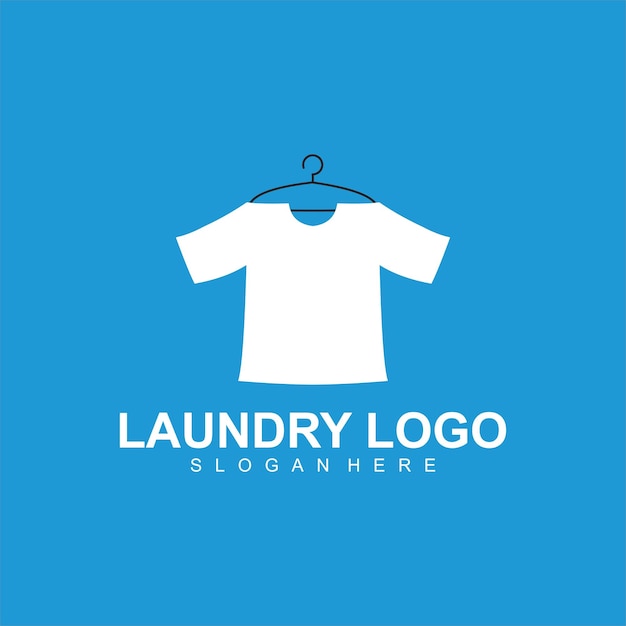 Logotipo de lavadora de ropa vectorial para el negocio de limpieza