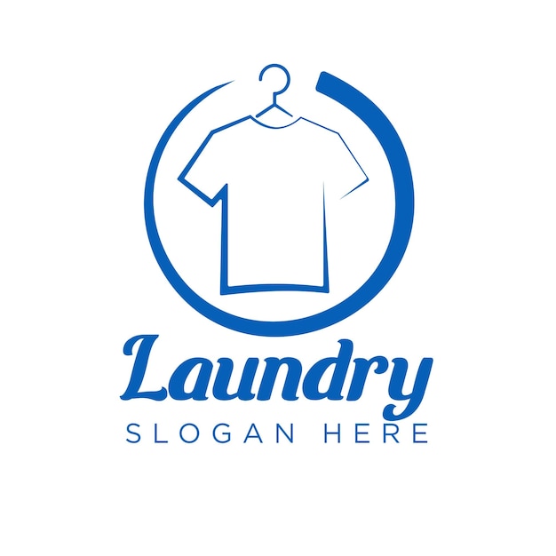 Logotipo de la lavandería con círculo