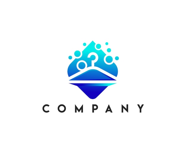 Logotipo de lavandería, diseño de logotipo icono de lavandería logotipo de lavadora