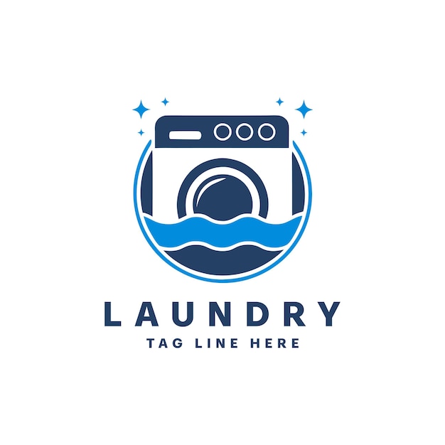 El logotipo de la lavandería simple