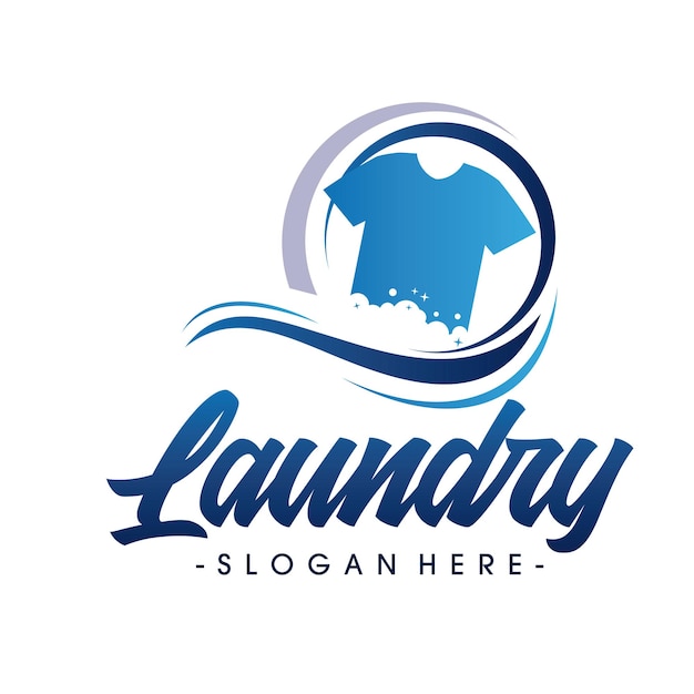 Logotipo de lavandería vector