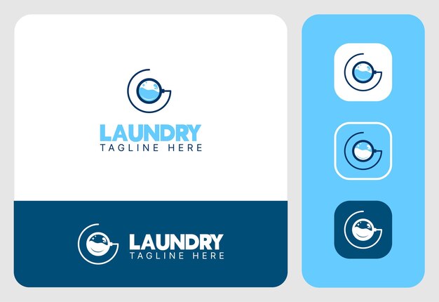 El logotipo de la lavandería vectorial