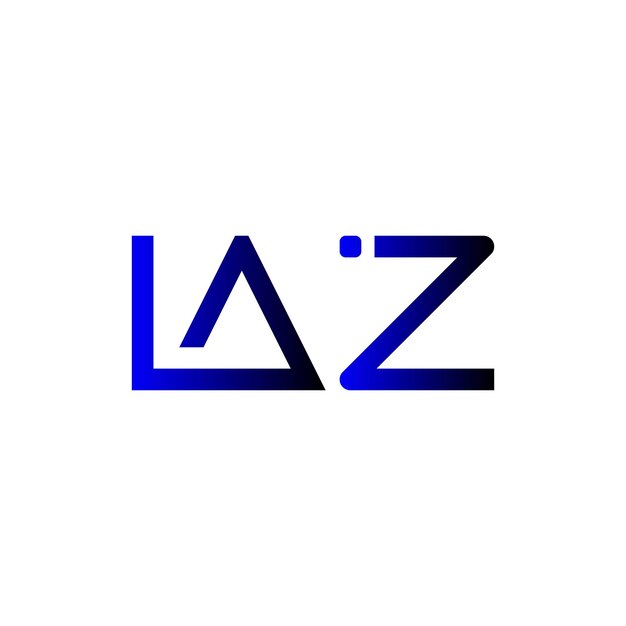 El logotipo de LAZ es un monograma, iniciales, marca, letra, sello, diseño de símbolos de tipografía minimalista moderna.