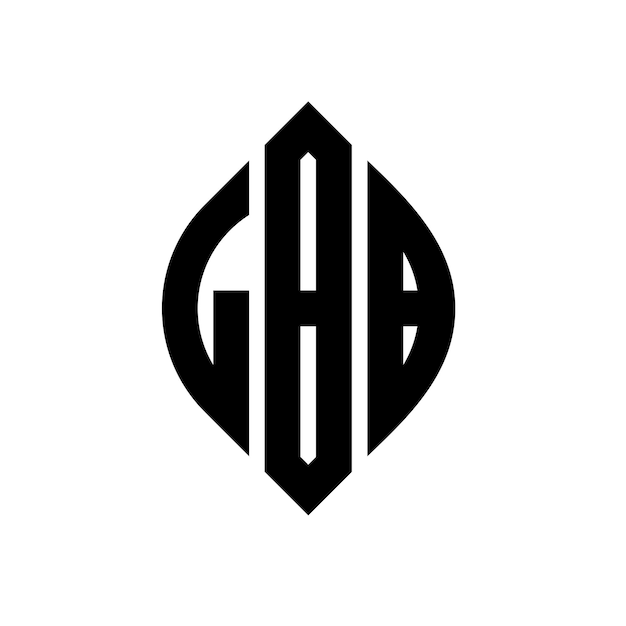 El logotipo de LBB es un diseño de letras de círculo con forma de círculo y elipse LBB letras de elipse con estilo tipográfico Las tres iniciales forman un logotipo de círculo LBB círculo emblema monograma abstracto letra marca vector