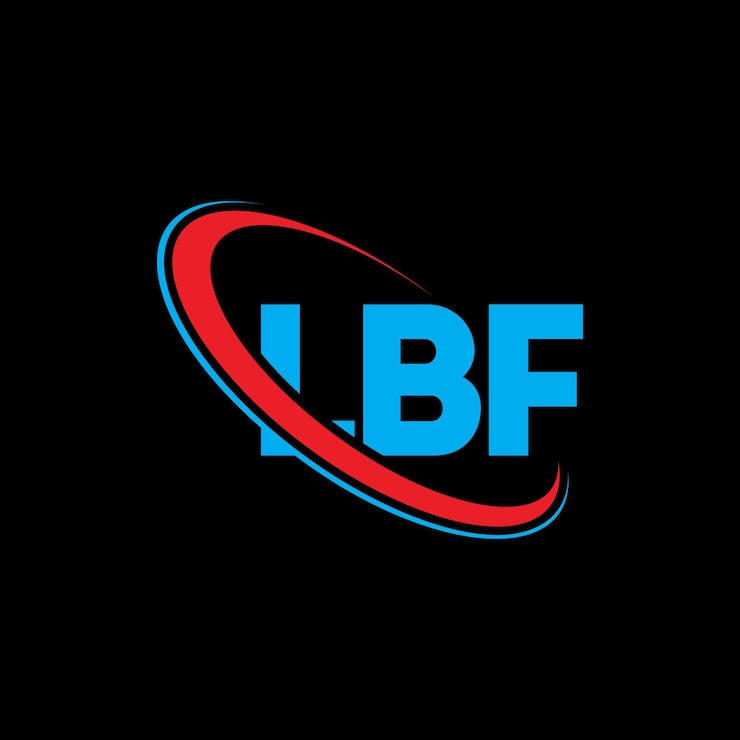 Vector logotipo lbf lbf letra lbf diseño de logotipo de letra iniciales lbf logotipo vinculado con círculo y mayúscula monograma logo lbf tipografía para negocios de tecnología y marca inmobiliaria
