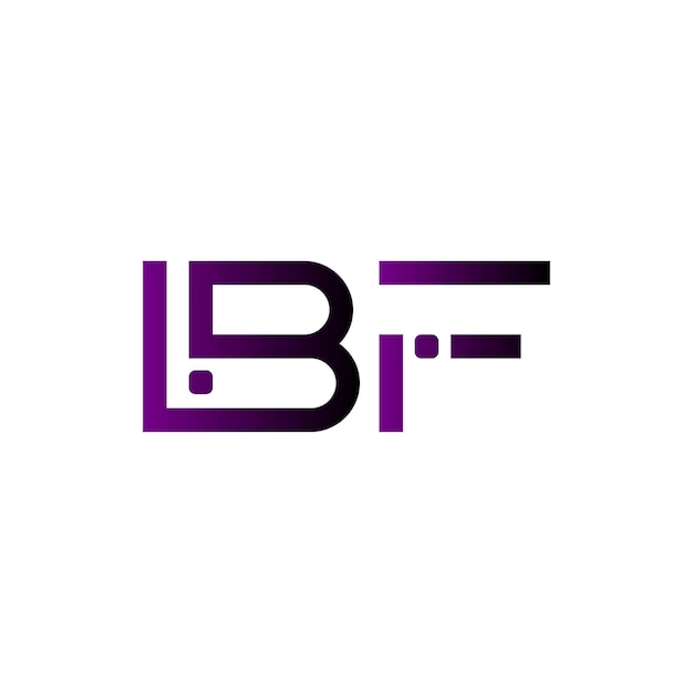 El logotipo de LBF, el monograma, la marca inicial, el sello, el diseño de símbolos de tipografía minimalista moderna.