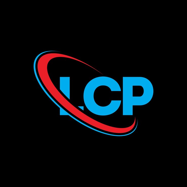 Vector logotipo de lcp lcp letra lcp diseño de logotipo de letra iniciales lcp logotipo vinculado con círculo y mayúscula logotipo de monograma lcp tipografía para negocios de tecnología y marca inmobiliaria