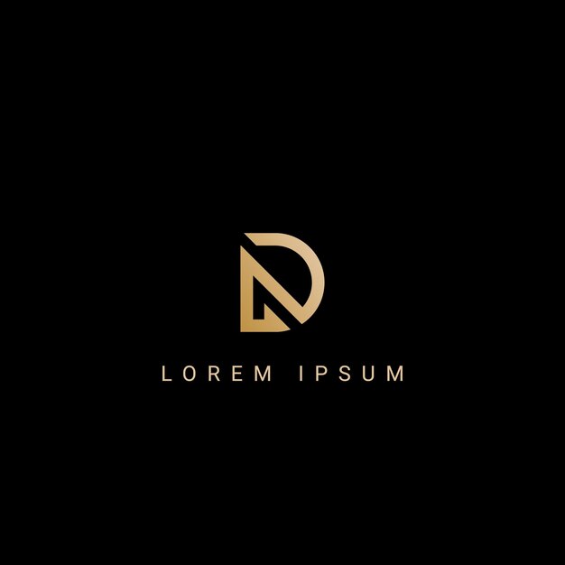 Logotipo LD y logotipo DL basados en iniciales creativas mínimas Letra LD DL creativa monograma elegante de cuello blanco