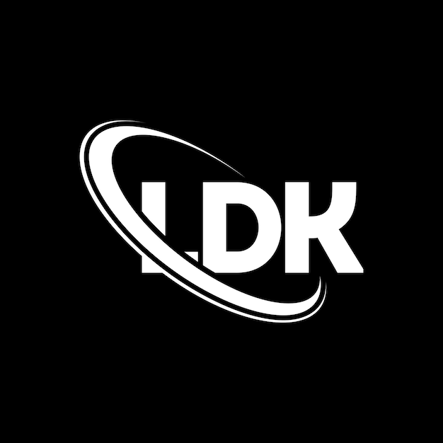 Logotipo LDK LDK letra LDK diseño de logotipo de letra Iniciales LDK logotipo vinculado con círculo y mayúscula logotipo monograma LDK tipografía para negocios de tecnología y marca inmobiliaria