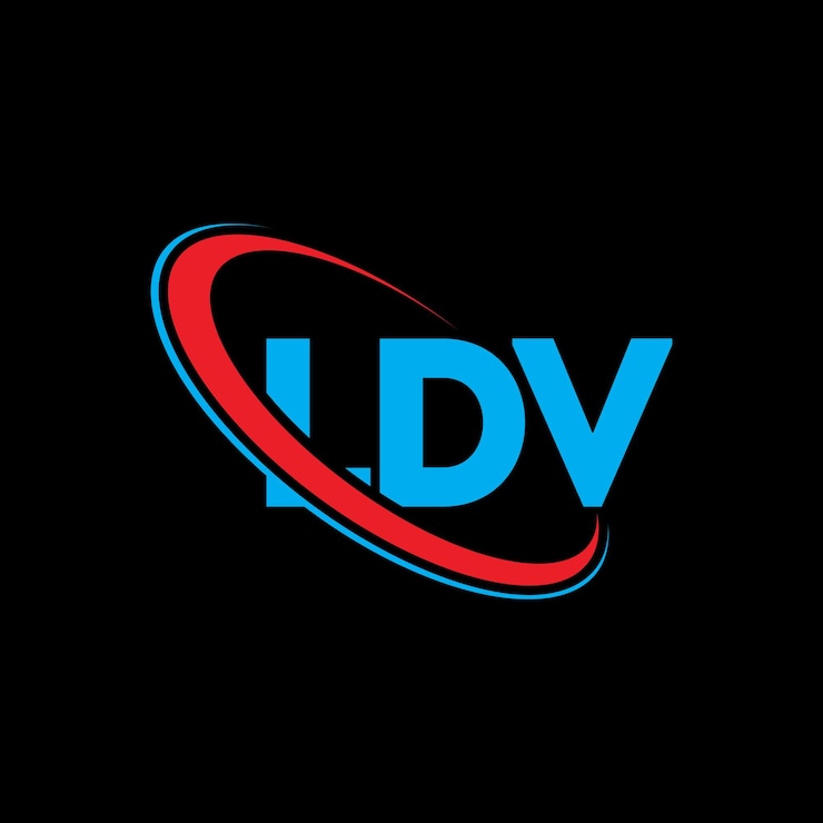 Vector logotipo ldv ldv letra ldv diseño de logotipo de letra iniciales logo ldv vinculado con círculo y mayúscula logotipo monograma ldv tipografía para negocios tecnológicos y marca inmobiliaria