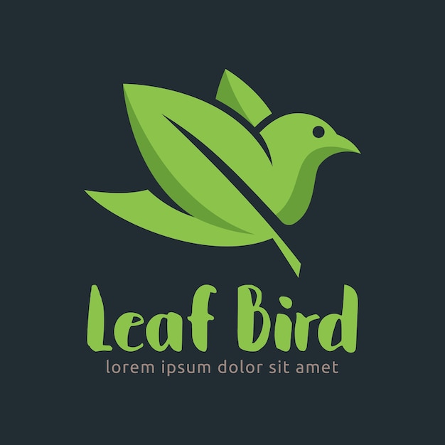 Logotipo de leaf bird