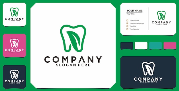 Logotipo de leaf dental spa