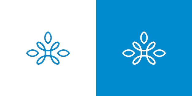 Logotipo Leaf simple con matices de lujo