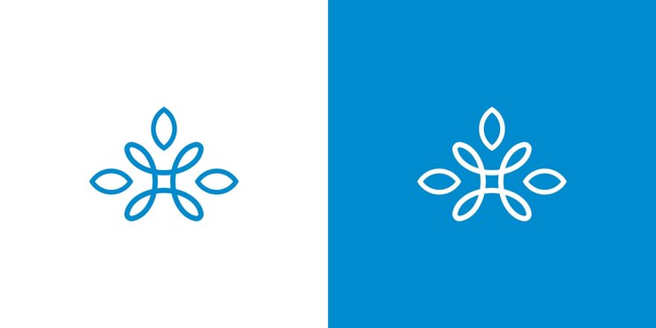 Logotipo Leaf simple con matices de lujo