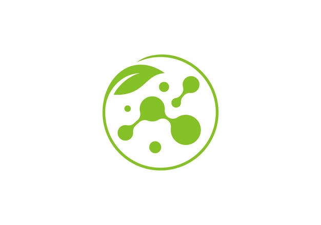 el logotipo de leaf tech neurona creativa diseño de icono de conexión digital