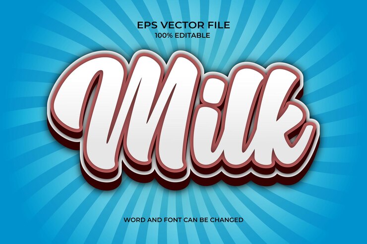 Vector logotipo de leche con el título 'leche'