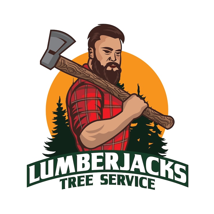 Vector el logotipo del leñador es perfecto para el logotipo de la empresa de carpintería