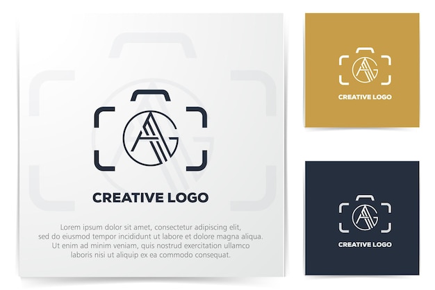 Logotipo de lente de cámara para fotógrafo y otros Vector Premium