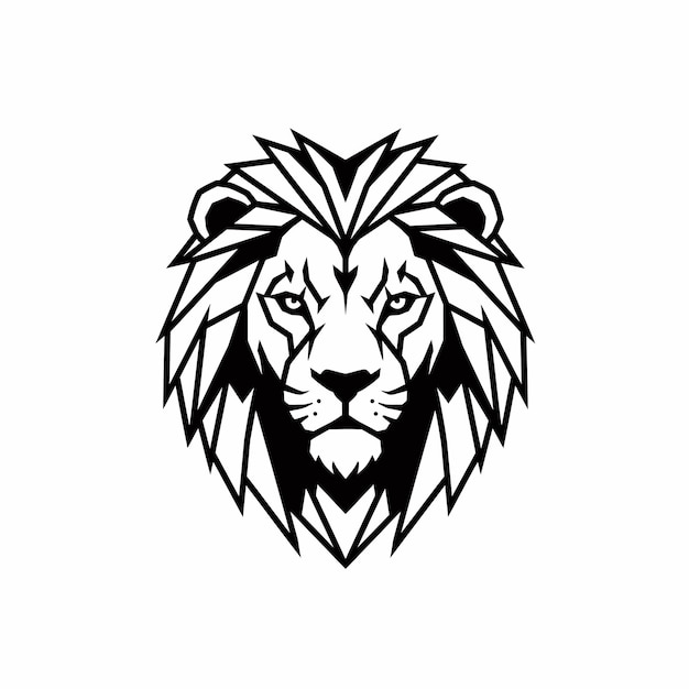 El logotipo del león geométrico