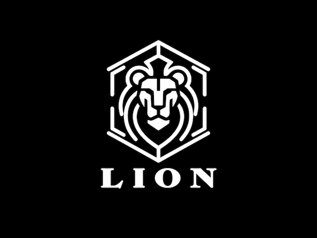 El logotipo del león hexágono