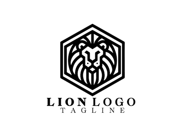 El logotipo del león hexágono