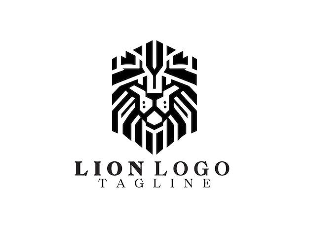El logotipo del león hexágono