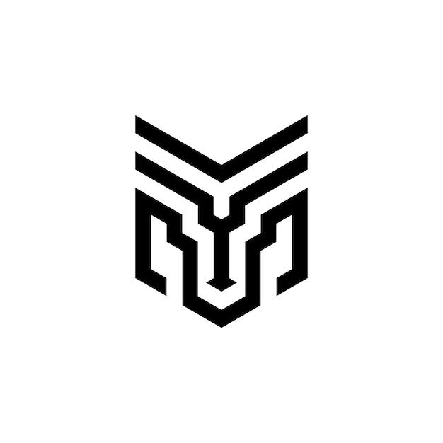 Logotipo de león con líneas negras sobre fondo blanco