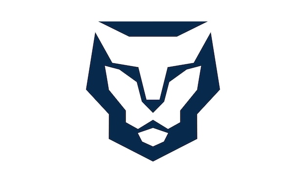 Logotipo de león moderno y abstracto.