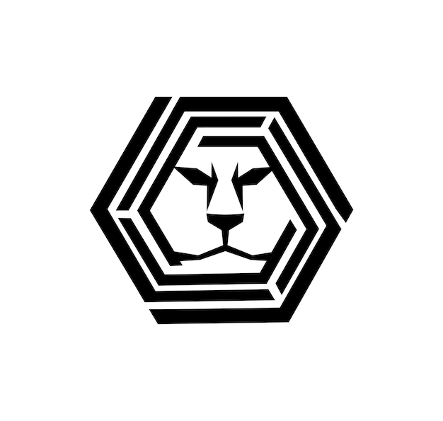 logotipo del león rey real animal vector ilustración icono