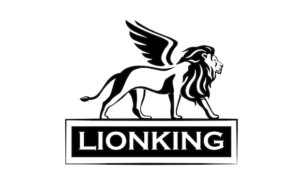 logotipo del león rey real animal vector ilustración icono