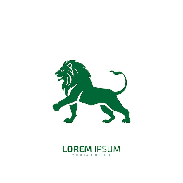 Logotipo de león silueta de león diseño del logotipo de la empresa símbolo de fuerza y poder