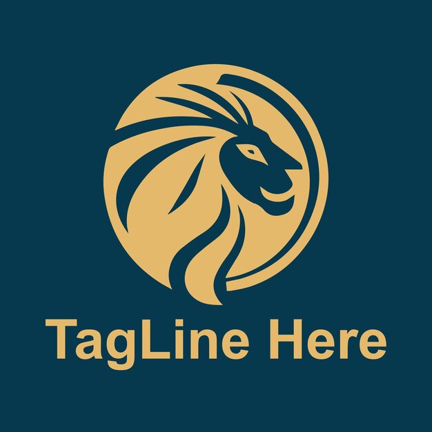 un logotipo de un león sobre un fondo azul