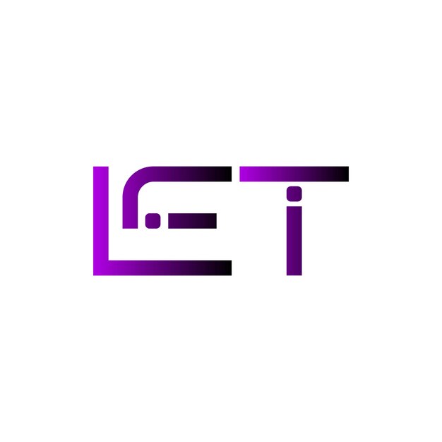 Logotipo LET monograma inicial marca de letras diseño de símbolo de tipografía minimalista moderno
