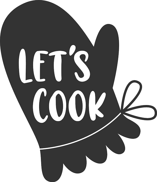 Vector el logotipo de let's cook glove