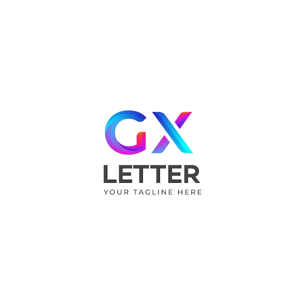 El logotipo de la letra 3d GX XG