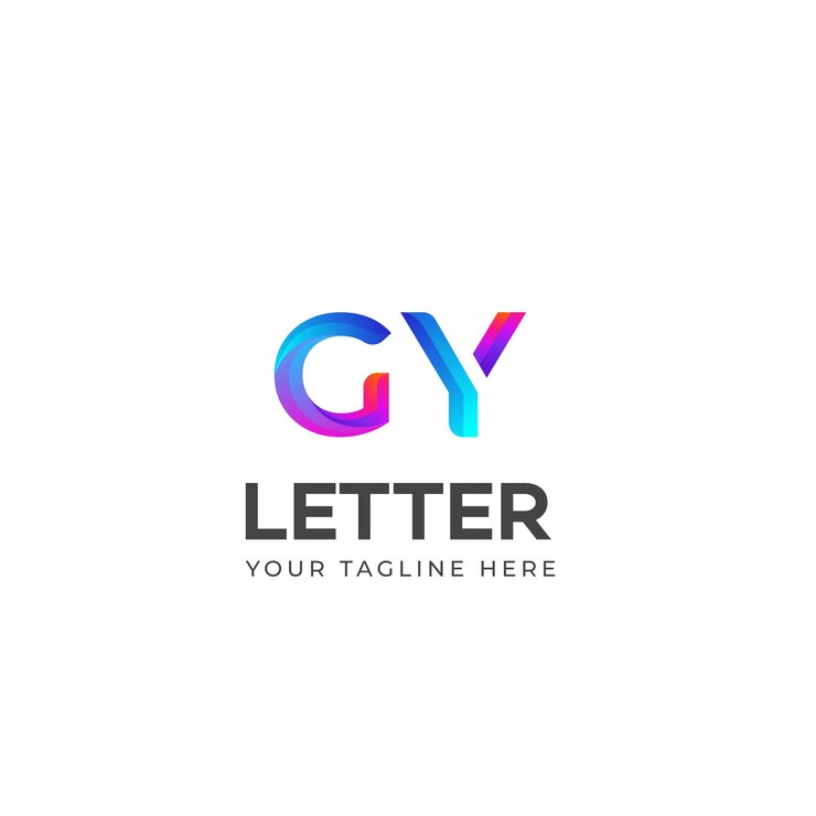 Vector logotipo de la letra 3d gy yg