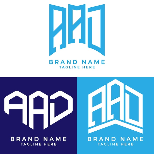 Logotipo de la letra AAD. AAD mejor imagen vectorial. Diseño de logotipo AAD Monogram para empresarios y empresas.