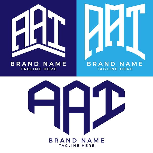 Logotipo de la letra AAI. AAI mejor imagen vectorial. Diseño de logotipo AAI Monogram para empresarios y empresas.