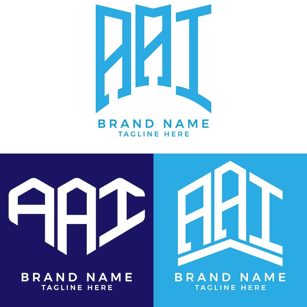 Logotipo de la letra AAI. AAI mejor imagen vectorial. Diseño de logotipo AAI Monogram para empresarios y empresas.