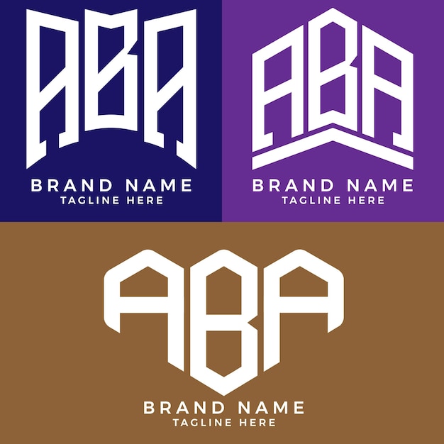 Logotipo de la letra ABA. ABA mejor imagen vectorial. Diseño de logotipo ABA Monogram para empresarios y empresas.