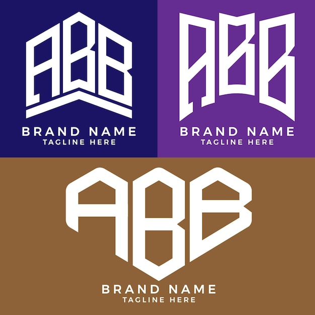 Vector logotipo de la letra abb. abb mejor imagen vectorial. diseño de logotipo abb monogram para empresarios y empresas.